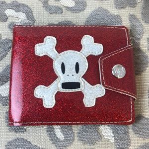 Vintage 90’s Paul Frank Red Glitter Skurvy Wallet